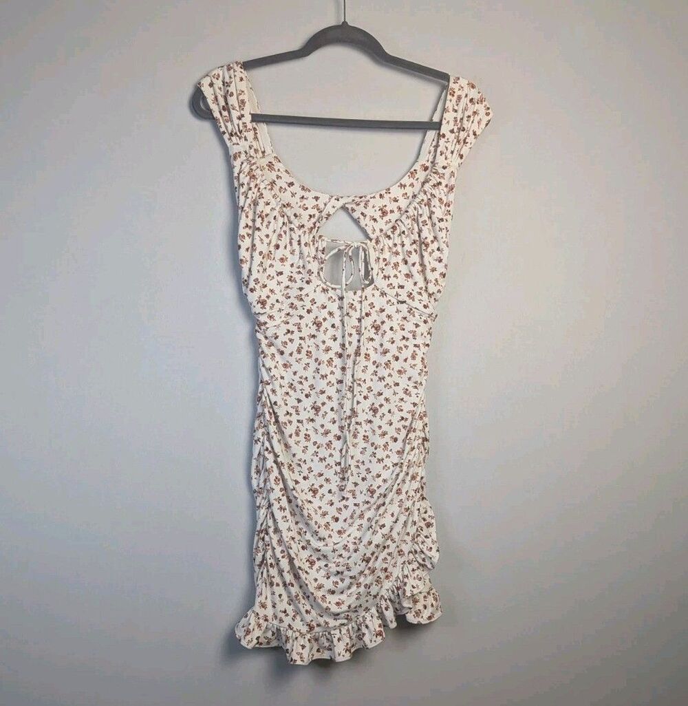 Urban Outfitters Mini Dress Women's M Pink Floral Print Sleeveless Babydoll Con
